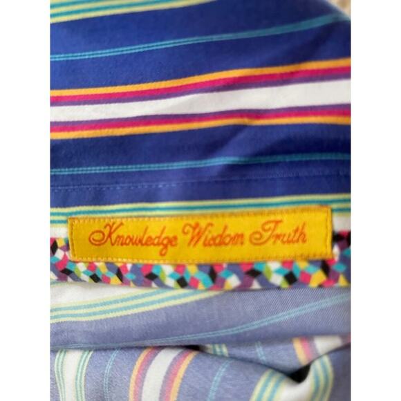 Robert Graham X Collection Tailored Fit Multi Stripe Shirt Size M - Picture 8 of 9